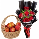 buy flowers with fruit basket in cebu