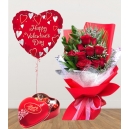 Valentines Day Roses with Chocolates and Balloon To Philippines