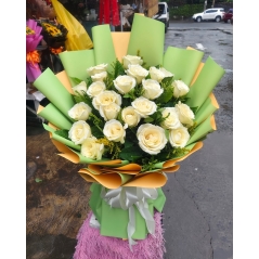 Flower Delivery to Bohol-24pcs White Rose