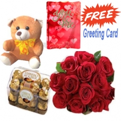 send 12 red roses with bear and chocolate to philippines