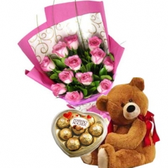 send flower with bear and chocolatet philippines