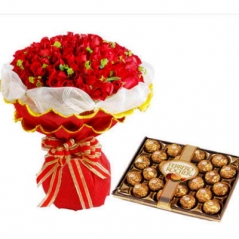 24 red rowe with 24 pcs ferrero rocher chocolate box to philippines