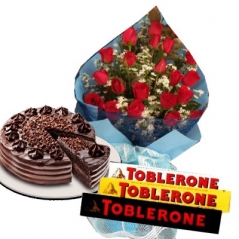 send cake with chocolate and roses to philippines
