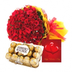 send 36 red roses with ferero rocher chocolate box to philippines