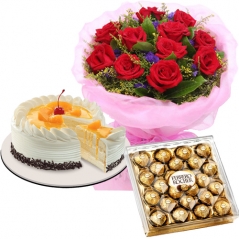 send flower with chocolate and cake to manila in the philippines