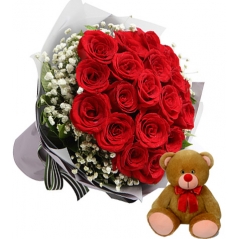 red roses with teddy bear to philippines