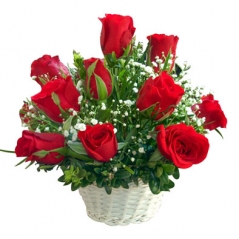 X-mas Rose Basket Delivery to Manila Philippines