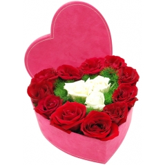 Red & White Roses Box  Delivery to Manila Philippines