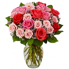24 Pink Roses in Various Shades Delivery to Manila Philippines