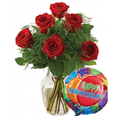 Premium Half Dozen Red Roses Anniversary Delivery to Manila Philippines