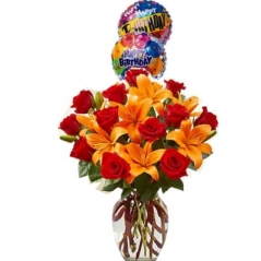 Mix Flowers with Balloon Delivery to Manila Philippines