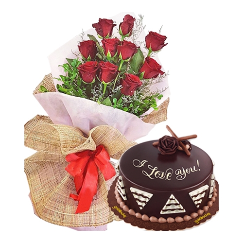 send red roses with cake to philippines