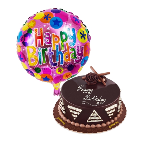 Send chocolate cake with birthday balloon to Philippines