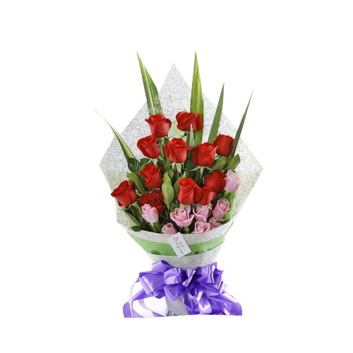 12 Red & 6 Pink Roses Delivery to Manila Philippines