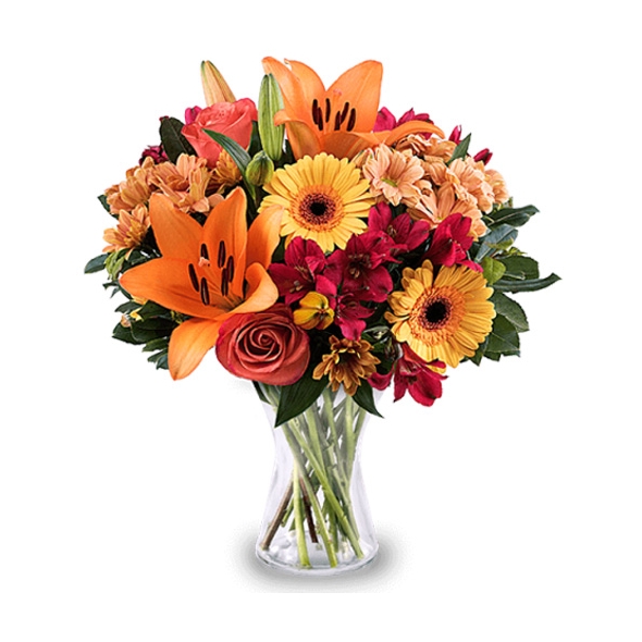 Peach Flavor Lilies and Roses