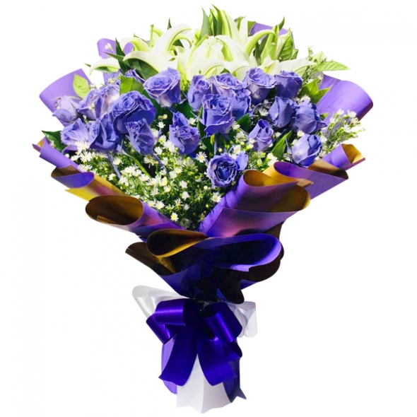 send blue rose and lillies to philippines