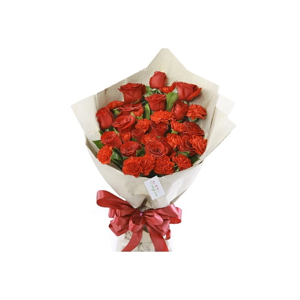 24 red rose & carnation Delivery to Manila Philippines