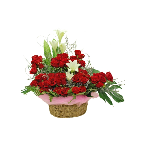 Red Roses & White Lilies  Delivery to Manila Philippines