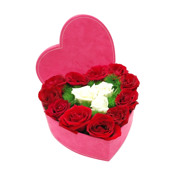Red & White Roses Box  Delivery to Manila Philippines