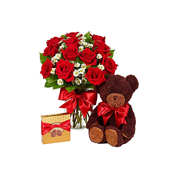 Luxury One Dozen Red Roses Bundle Delivery to Manila Philippines
