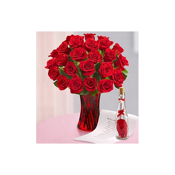 24 Red rose vase & Message in a Bottle in philipp[ines