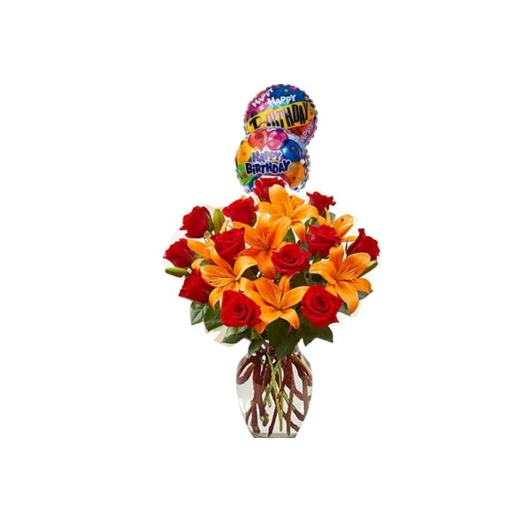 Mix Flowers with Balloon Delivery to Manila Philippines