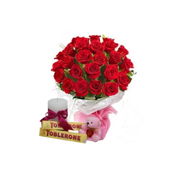 A bouquet of 24 lovely roses for valentines Delivery to Manila Philippines